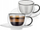 Set filxhanësh termikë me dy shtresa për espresso, 2 copë me pjata, transparent
