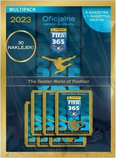 Set me ngjitësa Panini FIFA 365 AXL 2023 Multipack, 6 pako, 30 ngjitësa, shumëngjyrësh