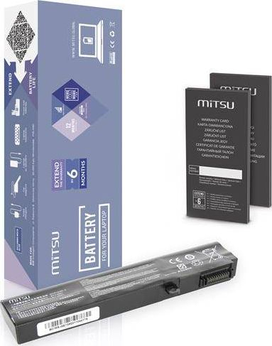 Bateri laptopi Mitsu për MSI GE72 GL72, 4400mAh 48Wh, 10.8V 11.1V, e zezë