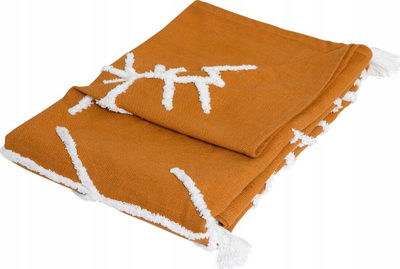 Batanije dekorative Atmosphera Widdy Cotton Throw, 130 x 180 cm, pambuk, okër mustard