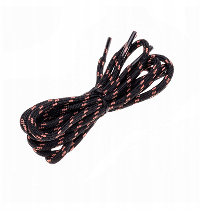 Lidhëse këpucësh Hi-Tec LACE TRIP, 90 cm, poliester, të zeza me detaje portokalli