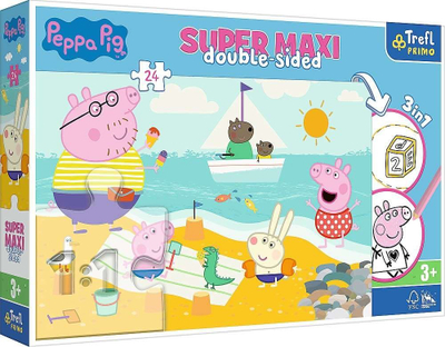 Puzzle Trefl Peppa Pig XXL Pieces, 24 copa, për fëmijë, shumëngjyrësh