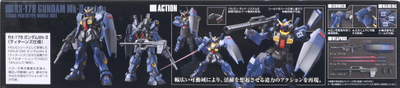 Model plastik Gunpla Bandai HGUC RX-178 Gundam Mk-II Titans, shkallë 1/144, blu