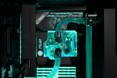 Monobllok ftohës me ujë EKWB Quantum Momentum, për MSI MPG Z590 Gaming Carbon, D-RGB, i tejdukshëm