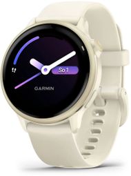 Ora inteligjente Garmin Vivoactive 6 42mm, GPS, AMOLED, Bone Lunar Gold