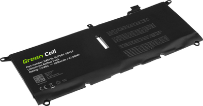 Bateri laptopi Green Cell DXGH8 për Dell XPS 13 7390 9370 9380, 7.6V, 6300mAh, e zezë
