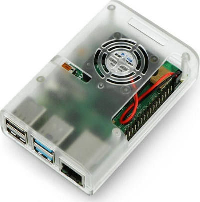 Заштитна кутија JustPi Enclosure за Raspberry Pi 4B, со вентилатор, црна