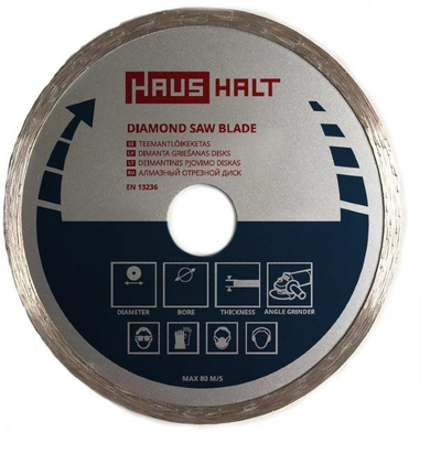 Teh prerës Haushalt Blade Continuous Rim, 125mm, 1.9mm, bosht 22.23mm