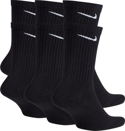 Çorape Nike Everyday Cushion Crew 6 Pack, Dri FIT, 6 palë, të zeza