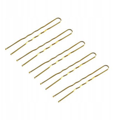 Kapëse flokësh Activeshop E-57, set 120 copë, 5.6 cm, ngjyrë ari