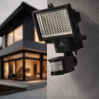 Prozhektor solar Maclean Energy, LED 10W 500lm, sensor lëvizjeje, dritë e bardhë e ftohtë
