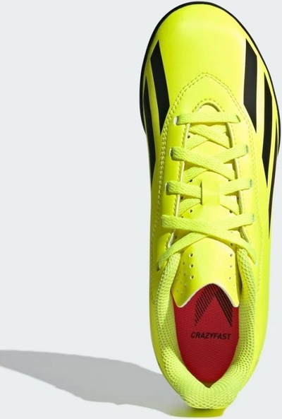 Këpucë futbolli për kalama Adidas X Crazyfast Club TF, turf, sintetike, të verdha