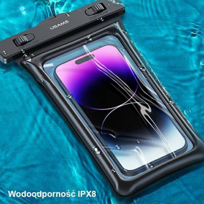 Çantë ujëmbrojtëse telefoni USAMS, deri 7", PVC, rozë