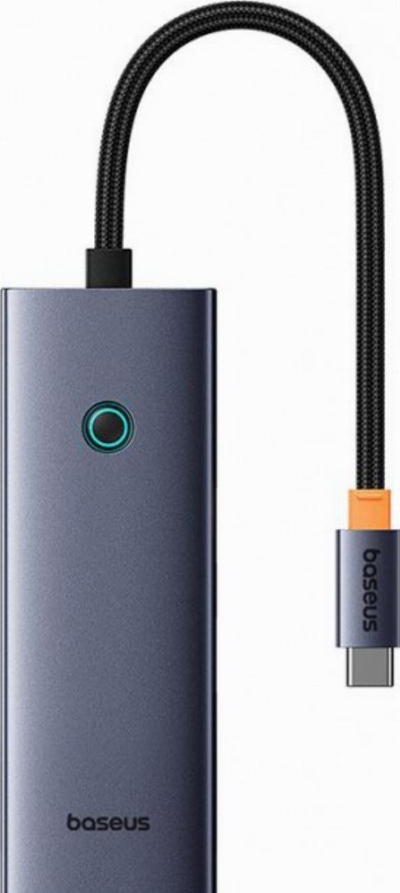 Hub USB C Baseus UltraJoy 5in1, 4x USB 3.0, PD 100W, gri