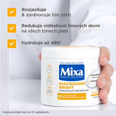 Krem për fytyrë Mixa Niacinamide Bright Moisturizing Anti-Dark Spot Cream, 400 ml