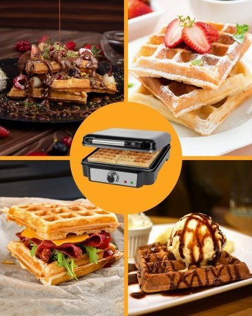 Gofrues Proficook PC-WA1241, rregullim temperature, sipërfaqe jo-ngjitëse, inox