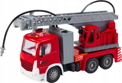 Kamion lodër zjarrfikëse Fire Department, friction drive, bom me dritë edhe zë, i kuq