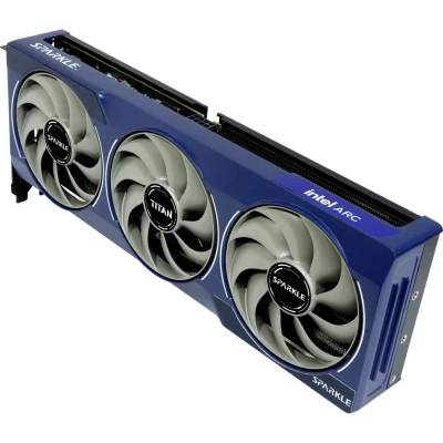 Kartë grafike Sparkle Intel Arc B580 Titan OC, 12GB GDDR6, Breathing Light, e zezë
