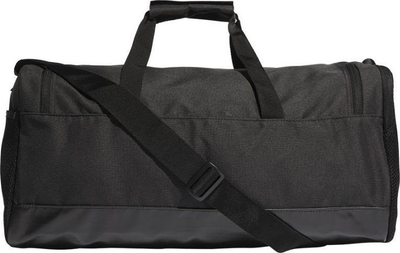 Çantë sportive adidas Essentials Training Duffel S HT4749, me ndarje për atlete, poliester i riciklum, e zezë
