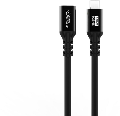 Kabllo USB C Microconnect 3.2 Gen 2x2 Premium për të dhëna, e zezë