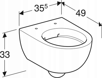 Set kornizë e fshehtë WC Geberit Duofix Selnova Compact Rimfree, e varur në mur, ulëse soft close, e bardhë