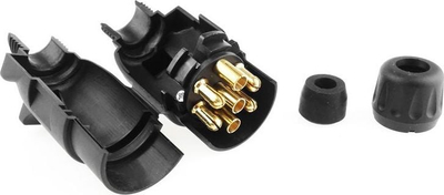 Prizë rimorkioje AMiO Trailer Plug 02144, 7 kontakte, plastikë, e zezë