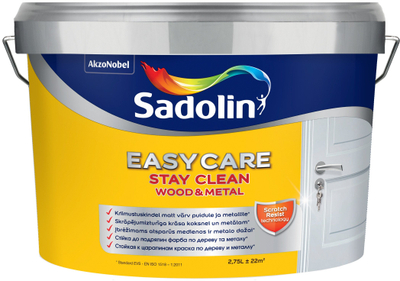 Bojë për dru dhe hekur Sadolin EasyCare Wood&Metal BW, mat, 2.75L, e bardhë