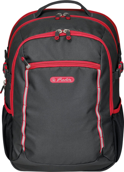 Çantë shkolle Herlitz Ultimate, ergonomike, 24L, e zezë me të kuqe
