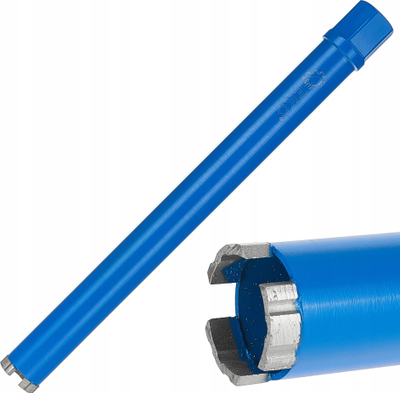 Stërvitje koronare diamant Geko, 42x450mm, filetë 1 1/4", blu