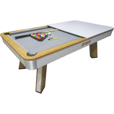 Tavolinë loje Enero 6ft, 3 në 1 pingpong edhe bilardo, shumëfunksionale, e bardhë dru