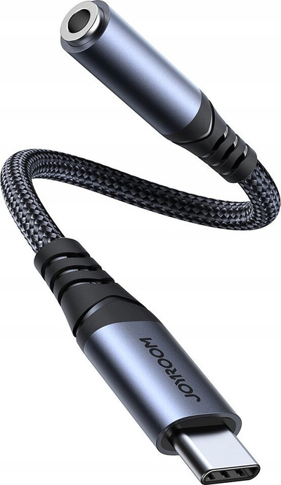 Përshtatës audio Joyroom SY-C01, USB-C në 3.5 mm, DAC, i zi