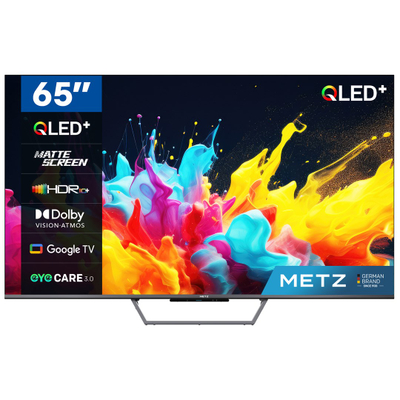TV Metz Flat Screen 65MQE7600Z, 65\", ekran i sheshtë, i zi