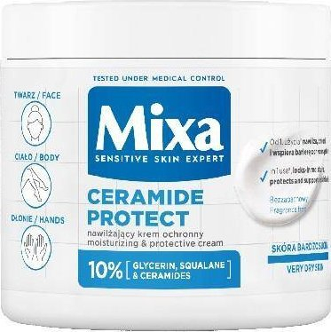 Krem trupi Mixa Ceramide Protect, rigjenerues për lëkurë të ndjeshme, 400 ml