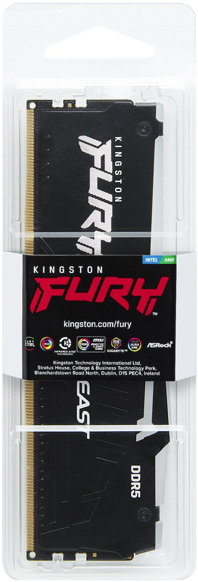 RAM Kingston FURY Beast, 32GB DDR5, 6000MT/s CL36 RGB, për kompjuter tavoline