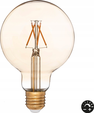 Llambë dekorative Atmosphera Globe Amber, LED, E27, 10cm, ngjyrë amber