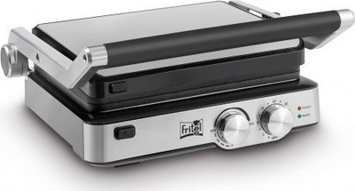 Grill elektrik Fritel Starter GR 2285, multifunksional, pllaka jo ngjitëse, argjendtë