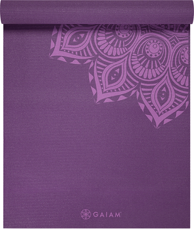 Tapet joga GAIAM Purple Mandala 62202, 6mm, PVC, vjollcë