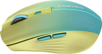 Maus pa tela Canyon MW-44, 1600 dpi, Bluetooth 2.4 GHz, verdhë kaltër