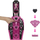 Kukull Monster High Skulltimate Secrets Draculara, set me lodra e aksesorë, me arkë sekrete, rozë me të zezë