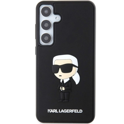 Mbulesë telefoni Karl Lagerfeld Ikonik KLHCS24M3DRKINK, Samsung Galaxy S24 Plus, silikon, e zezë
