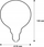 Llambë LED SEGULA Globe G95, E27, 6.5W 2700K, transparente