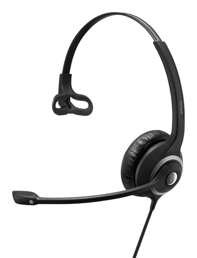 Еднострана слушалка Sennheiser SC 230 MS II, USB, со микрофон со поништување на шум, црна
