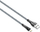 Kabllo Lightning LDNIO LS461 me LED, 1m, 2.4A, gri