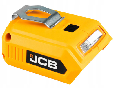 Adapter baterie JCB me dalje USB 5V 2A, me elektrik dore LED, i verdhë