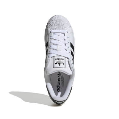 Atlete Adidas Originals Superstar II, lëkurë, taban gome, të bardha