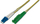 Kabllo fibër optike Digitus Patchcord LWL, E2000 me LC, 1m