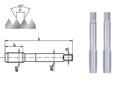 Set çezme manuale Fanar M8x1, 2 cope, çelik HSS