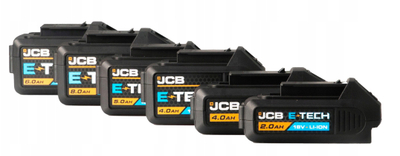 Bateri Lithium-ion JCB 18V 5Ah, 92.5Wh
