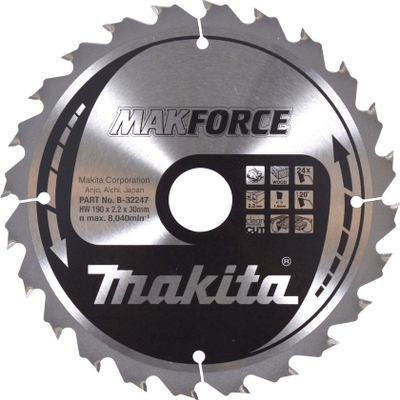 Disk sharre Makita MAKFORCE B-32247, 190mm, 24 dhëmbë, metal