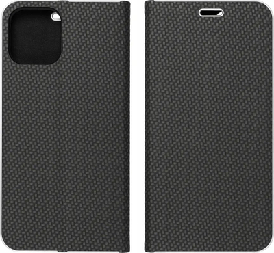 Mbrojtëse telefoni Luna Carbon për Samsung A05s, silikon fleksibil, teksturë karboni, e zezë